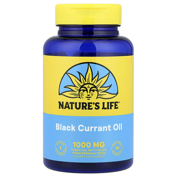 Black Currant Oil, 1,000 mg, 60 Softgels
