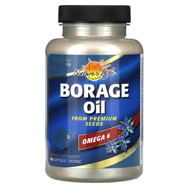 Nature's Life, Borage Oil, 1,000 mg, 60 Softgels