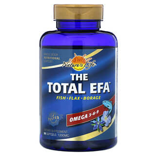 Nature's Life, The Total EFA, Oméga 3-6-9, 1200 mg, 90 capsules à enveloppe molle
