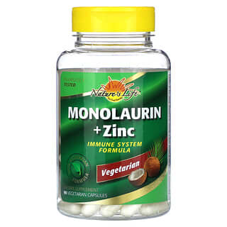 Nature's Life, Monolaurin + Zinc, 90 Vegetarian Capsules