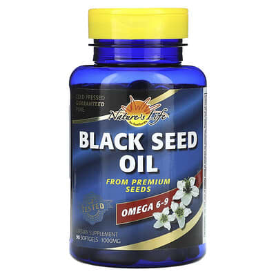 Nature's Life, Black Seed Oil, 1000 mg, 90 Softgels (500 mg each softgel)