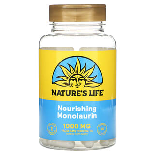 Nature's Life, питательный монолаурин, 500 мг, 90 капсул