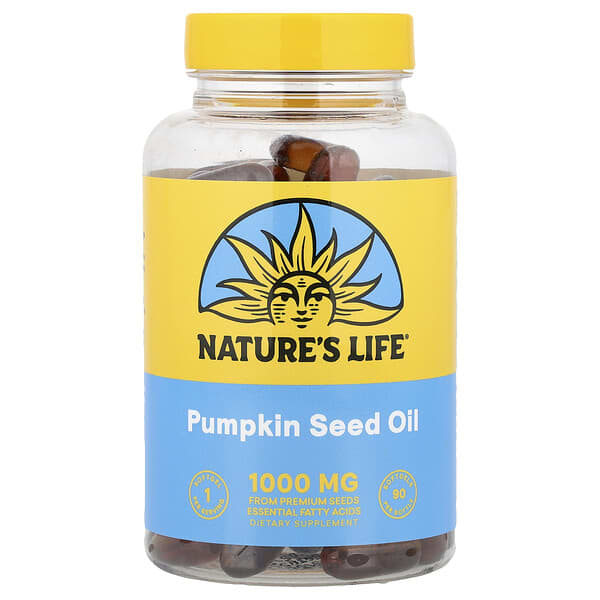 Nature's Life, Pumpkin Seed Oil, 1,000 mg, 90 Softgels — product photo 1