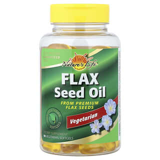 Nature's Life, Flaxseed Oil, 90 Vegetarian Softgels (1,000 mg per Softgel)