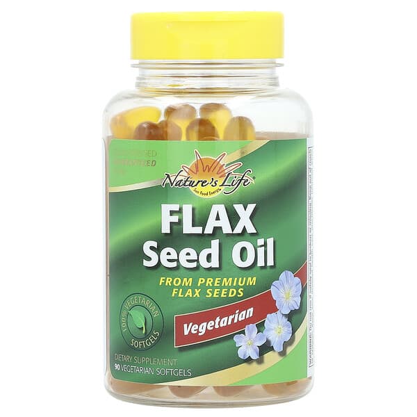 Nature's Life, Flax Seed Oil, 90 Vegetarian Softgels