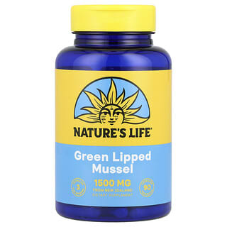 Nature's Life, Green Lipped Mussel, Grünschalmuschel, 1.500 mg, 90 Kapseln (500 mg pro Kapsel)