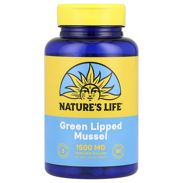 Nature's Life Green Lipped Mussel, 90 Capsules (500 mg per Capsule)