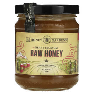 Honey Gardens, необработанный мед, со вкусом ягод, 255 г (9 унций)
