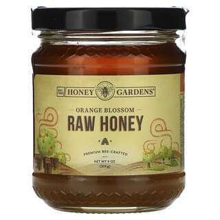Honey Gardens, необработанный мед, цветы апельсина, 255 г (9 унций)