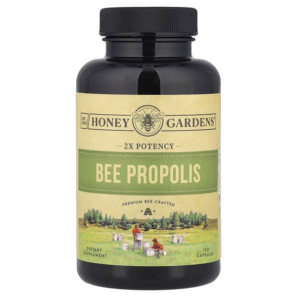 Bee Propolis, 2X Potency, 120 Capsules (400 mg per Capsule)