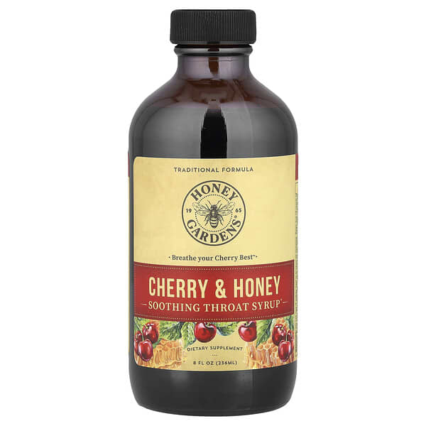 Soothing Throat Syrup, Cherry & Honey, 8 fl oz (236 ml)