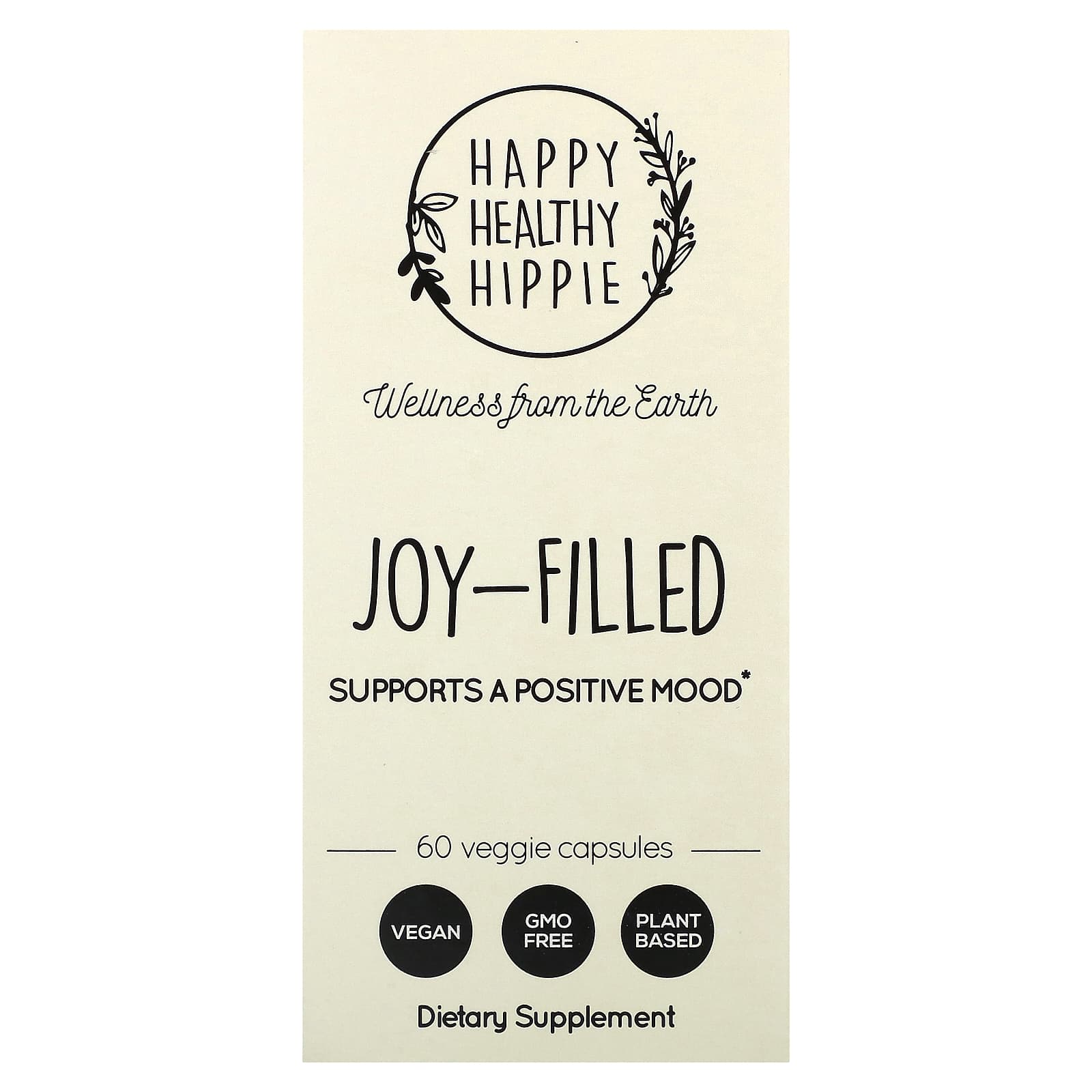 Happy Healthy Hippie, JoyFilled, Supports a Positive Mood, 60 Veggie Capsules