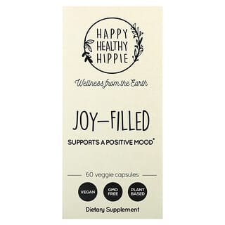 Happy Healthy Hippie‏, Joy-Filled, תומך במצב רוח חיובי, 60 כמוסות ירקות
