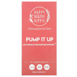 Happy Healthy Hippie, Pump It Up，哺乳期和產後支持，60 粒素食膠囊