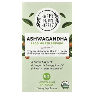 Happy Healthy Hippie, Ashwagandha, 90 vegetarische Kapseln