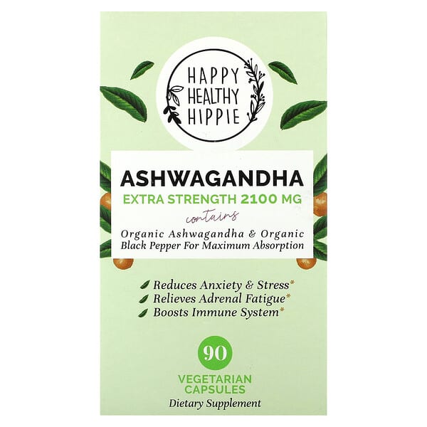 Happy Healthy Hippie, Ashwagandha, 90 Vegetarian Capsules — product photo 1