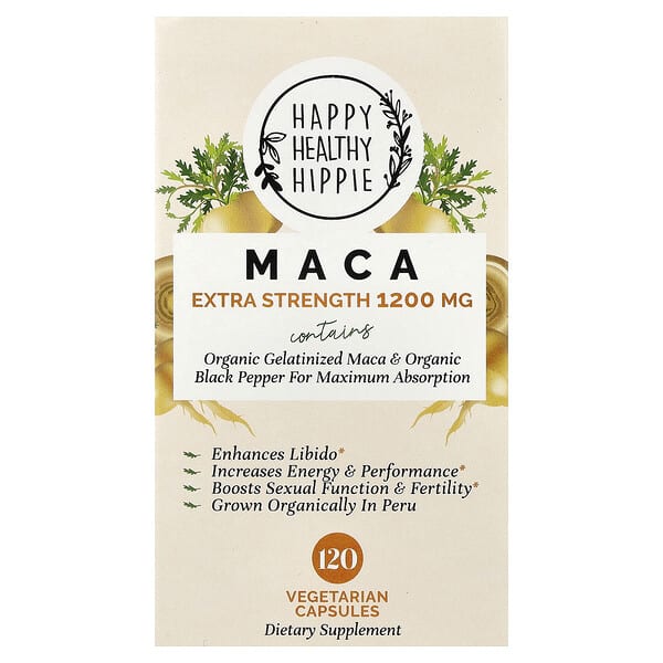 Happy Healthy Hippie, Maca, 120 Vegetarian Capsules (Discontinued Item) — product photo 1