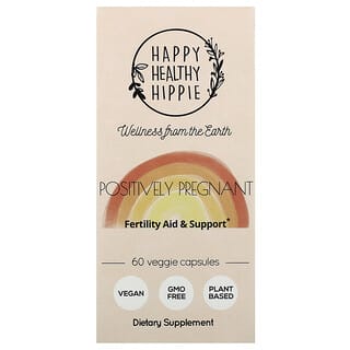 Happy Healthy Hippie, Positively Pregnant, Fertility Aid & Support, 60 Veggie Capsules