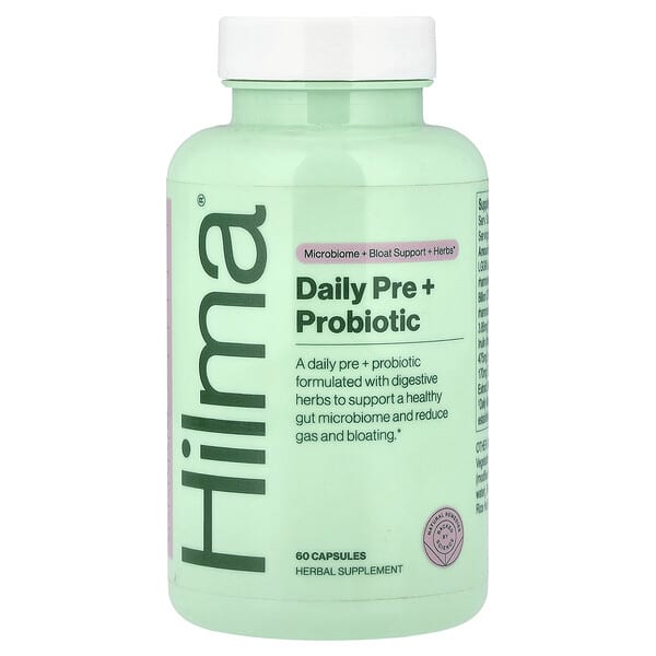 Hilma, Daily Pre + пробиотик, 60 капсул