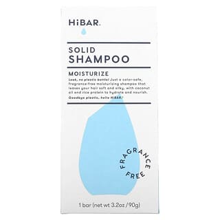 HiBAR, Shampooing solide, Sans parfum, 1 barre, 90 g