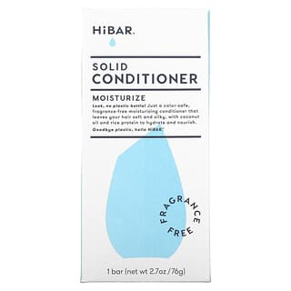 HiBAR, Après-shampooing solide, Hydratant, Sans parfum, 1 barre, 76 g