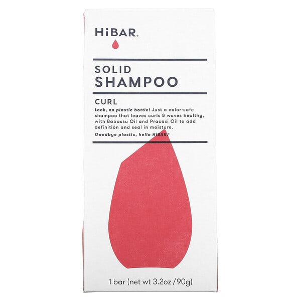 HiBAR, Solid Shampoo, Curl, 1 Bar, 3.2 oz (90 g)