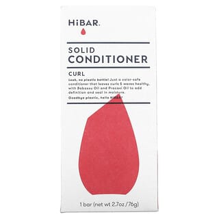 HiBAR, Après-shampooing solide, Boucles, 1 barre, 76 g