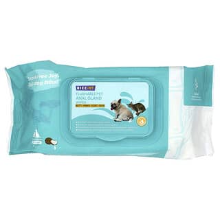 HICC Pet, Flushable Pet Anal Gland Wipes, For Dogs & Cats, Coconut, 100 Wipes