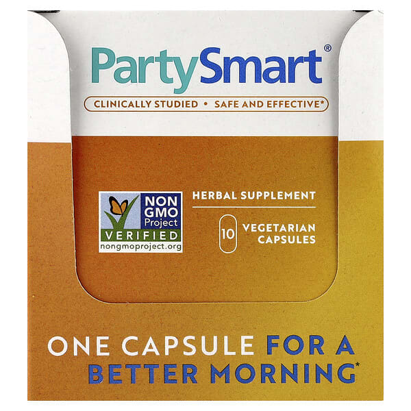 PartySmart®, 10 Packets, 1 Vegetarian Capsule Each