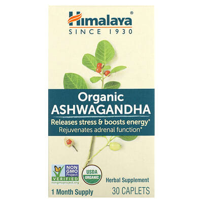 Himalaya, Organic Ashwagandha, 30 Capsules