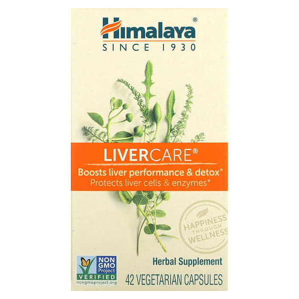 Himalaya, LiverCare，42 粒素食膠囊