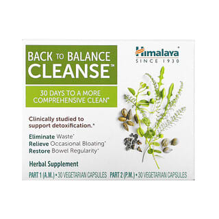 Himalaya, Soin nettoyant Back to Balance, 2 flacons, 30 capsules végétariennes chacune