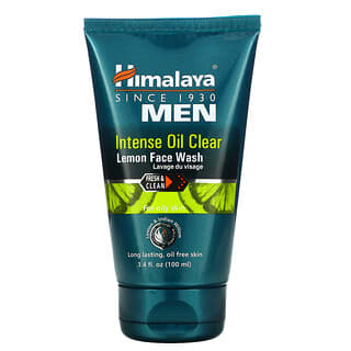 Himalaya, Men, Aceite transparente intenso, Jabón facial con limón, 100 ml (3,4 oz. Líq.)