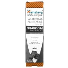 Himalaya, Pasta dental blanqueadora antiplaca, Carbón vegetal y aceite de semilla negra, Menta, 113 g (4,0 oz)