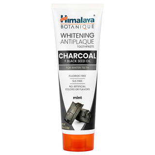 Himalaya, Pasta de dientes antiplaca blanqueadora, carbón + Aceite de semilla negra, menta , 4 oz (113 g)