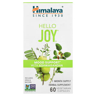 Himalaya, Hello Joy®, Mood Support with Ashwagandha, 60 Vegetarian Capsules
