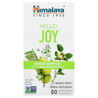 Himalaya, Hello Joy®, Mood Support with Ashwagandha, 60 Vegetarian Capsules
