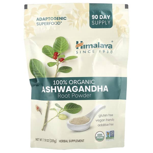 100% Organic Ashwagandha Root Powder, 7.9 oz (225 g)