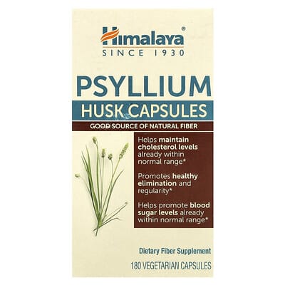 Himalaya, Psyllium Husk, 180 Vegetarian Capsules