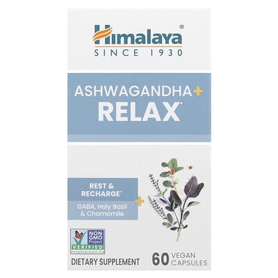 Himalaya, Ashwagandha + Muscle Relaxation, 60 Vegetarian Capsules