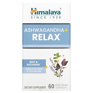 Himalaya, Ashwagandha + Relax, 60 Vegetarian Capsules