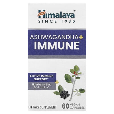 Himalaya, Ashwagandha + Immune, 60 Vegan Capsules