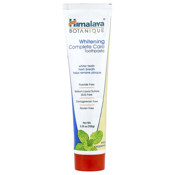 Himalaya, Botanique, 화이트닝 컴플리트 케어 치약, 심플리 페퍼민트, 150g(5.29oz)