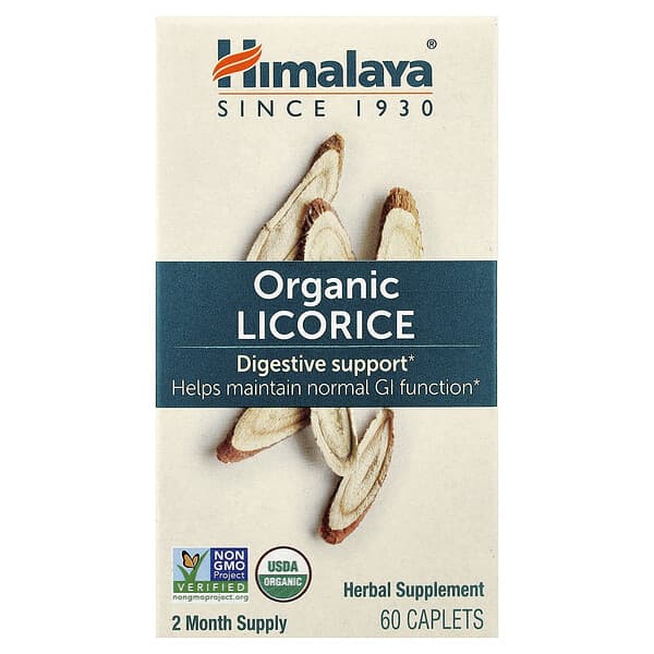 Organic Licorice, Digestive Support, 60 Caplets