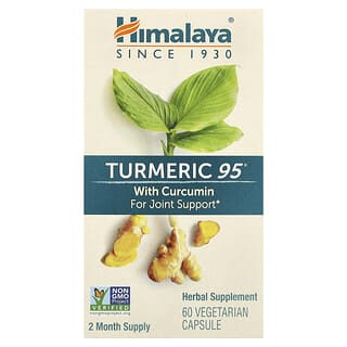 Himalaya, Açafrão-da-terra 95 com curcumina, 60 cápsulas vegetarianas