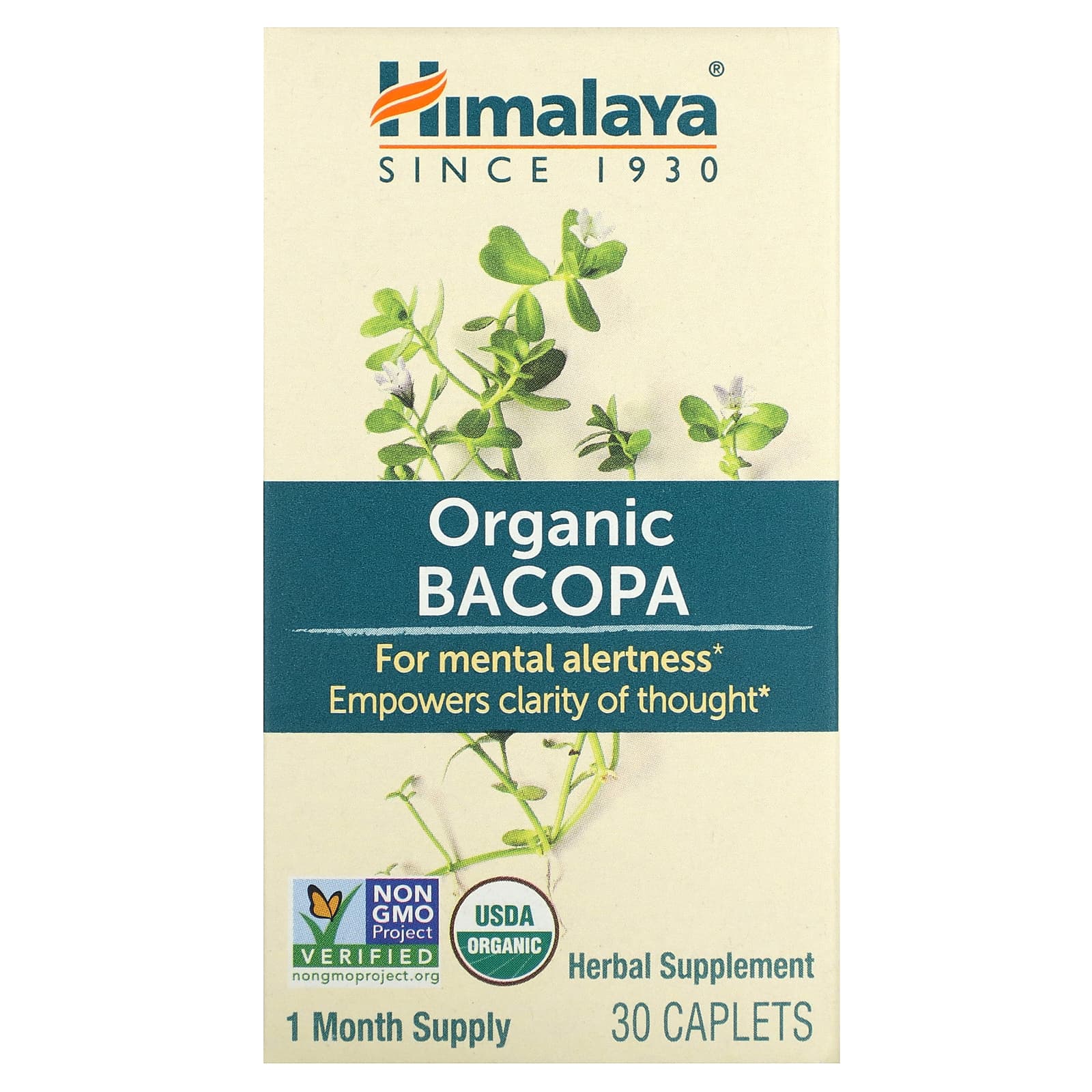 Himalaya Organic Bacopa 30 Caplets himalaya-organic-bacopa-30-caplets
