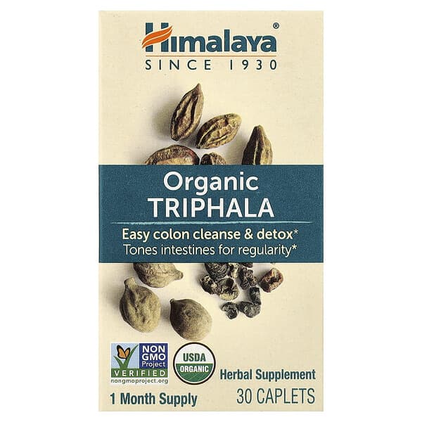 Himalaya, Luomu Triphala, 30 kaplettia