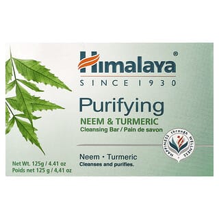 Himalaya, Pain de savon purifiant nettoyant, Margousier et curcuma, 125 g