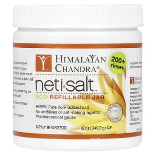 Himalayan Chandra‏, Neti Salt, צנצנת אקולוגית למילוי חוזר, 340.2 גרם (12 אונקיות)