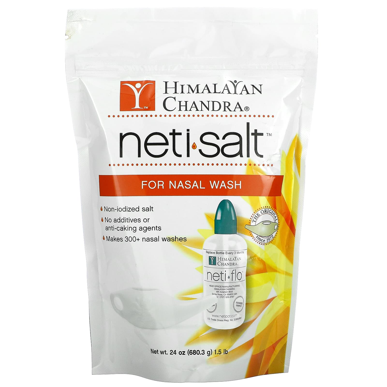 URAQT Nasal Rinse Salt, 120 Packs Nasal Irrigation Salt, Cleaning Mix  Portable